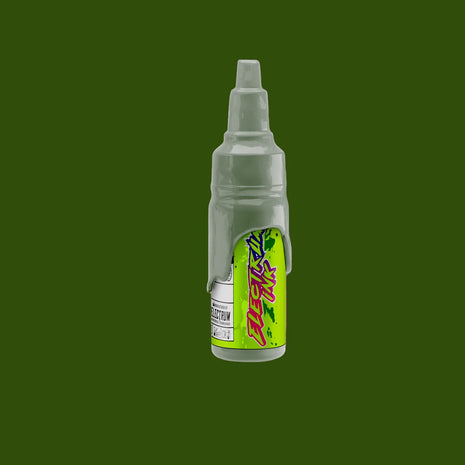 A bottle of Electrum Tattoo Ink in the color 'Lunch Money Green', which is a relaxing green with a clay undertone.