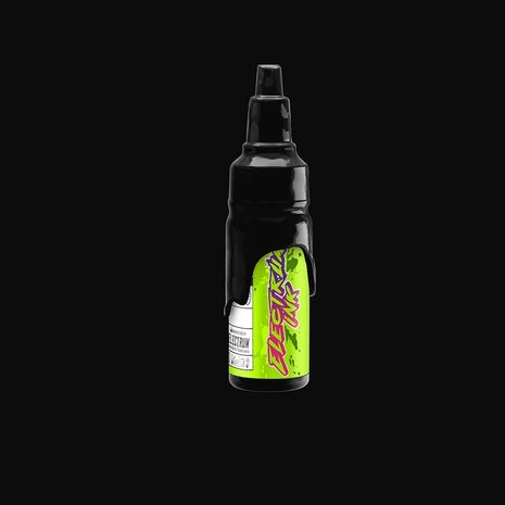 a bottle of electrum tattoo ink named  notorious - black ink

