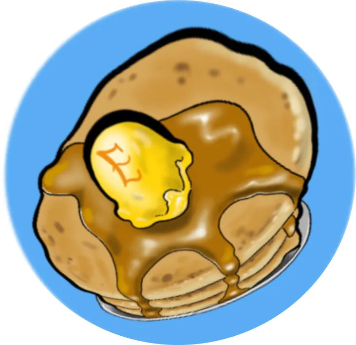 Tastie pastie - Nipple cover - depicting stack of pancakes with syrup and ice cream - for times when censorship is required