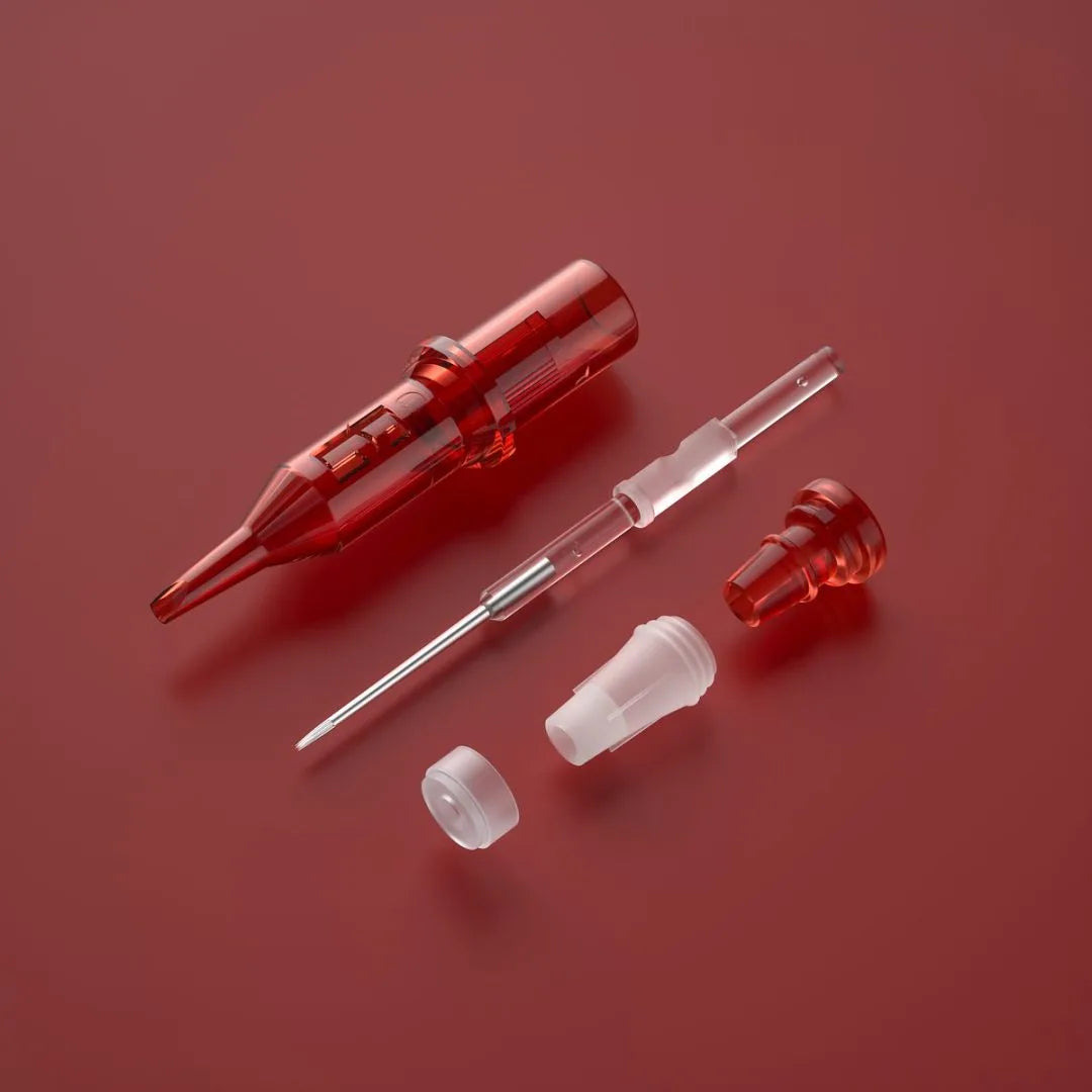 'Fire' tattoo Needles cartridge showing components