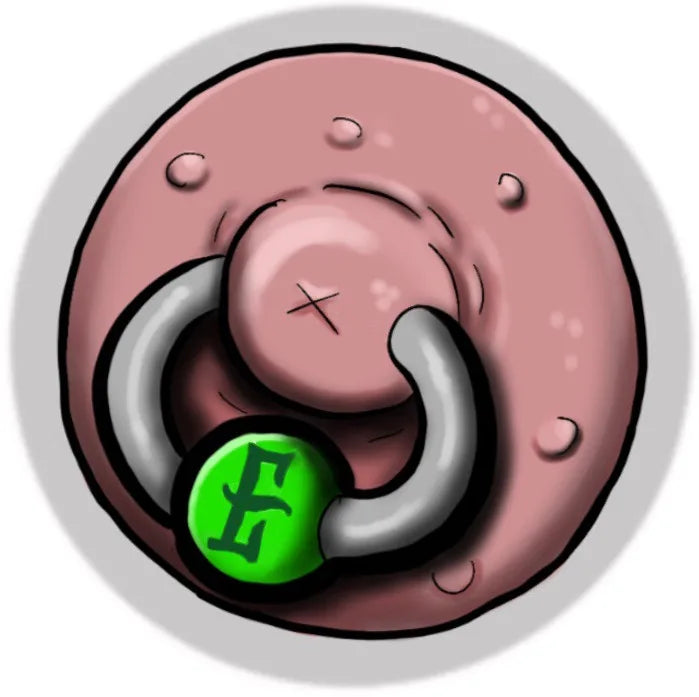 Perky Pastie depicting pink pierced nipple with ring - for times when censorshiip is required