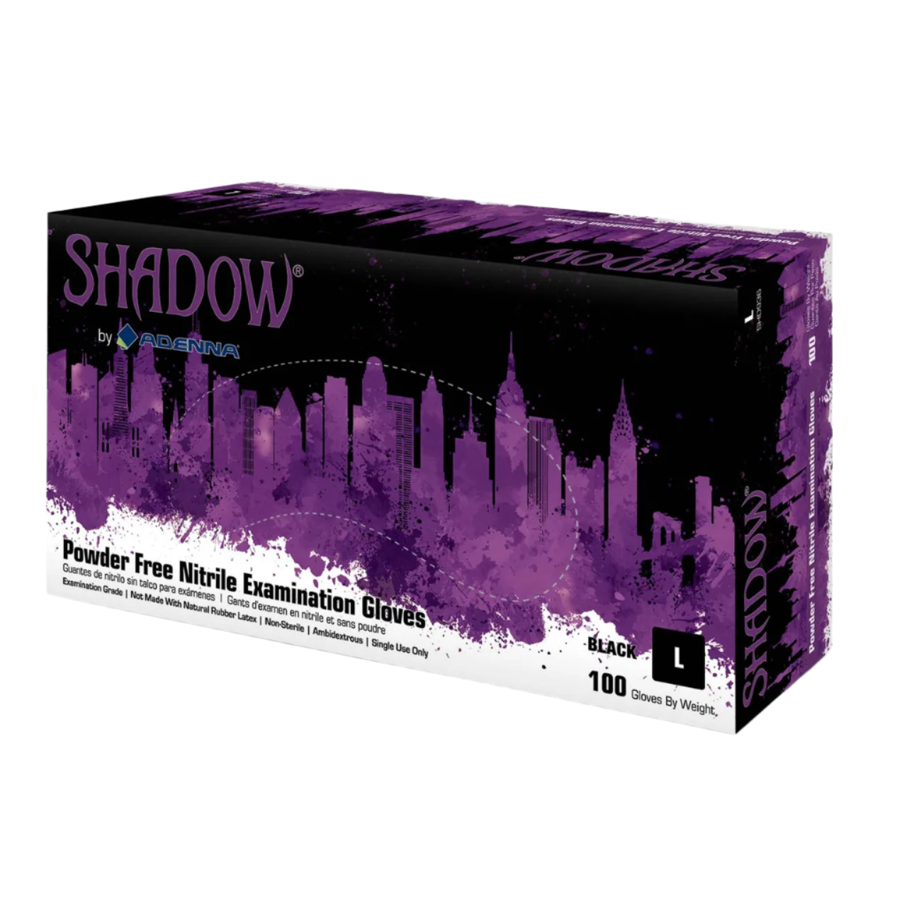 Box containing black Nitrile glovss