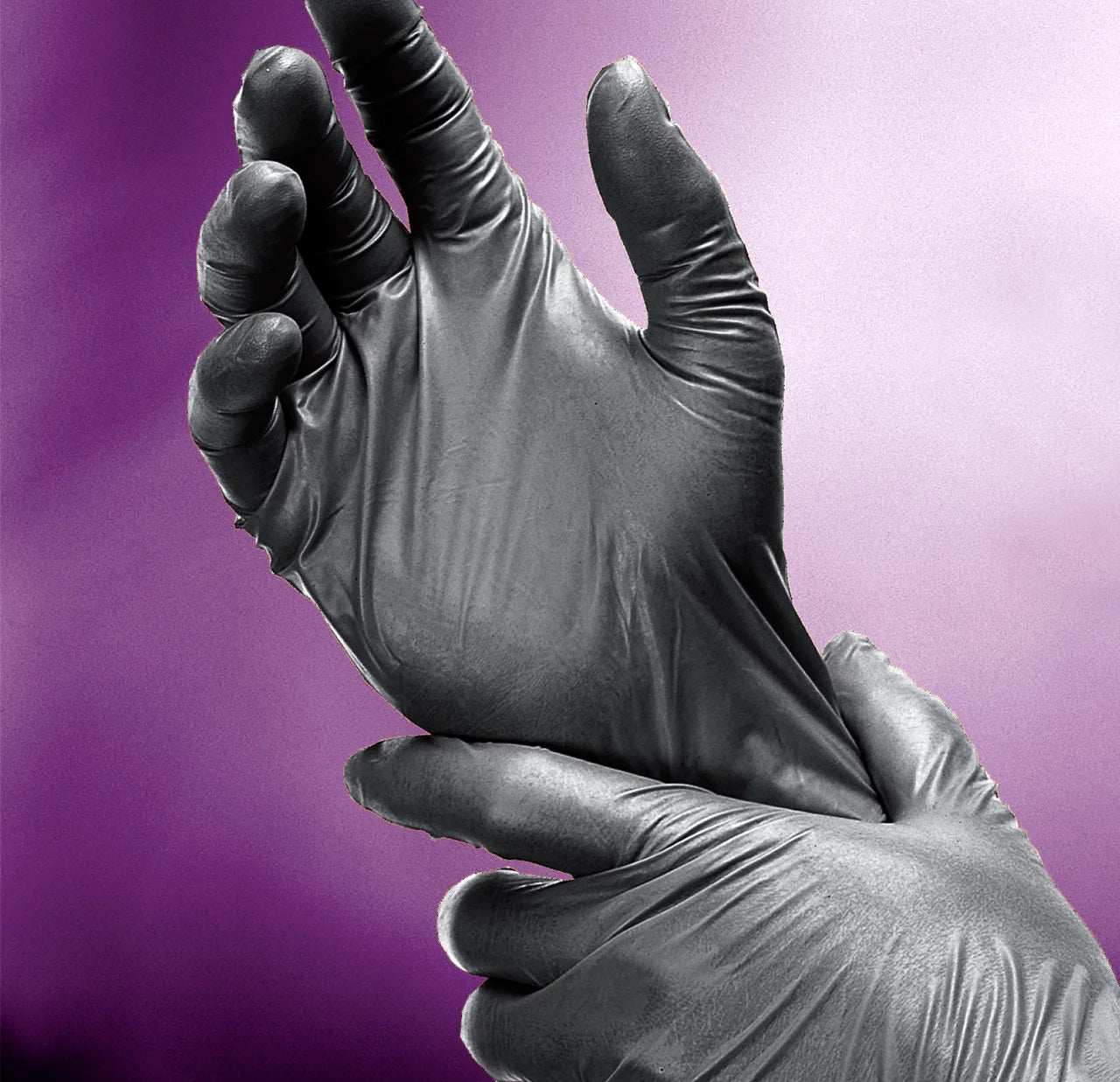 Shadow wearing Nitrile Glove  