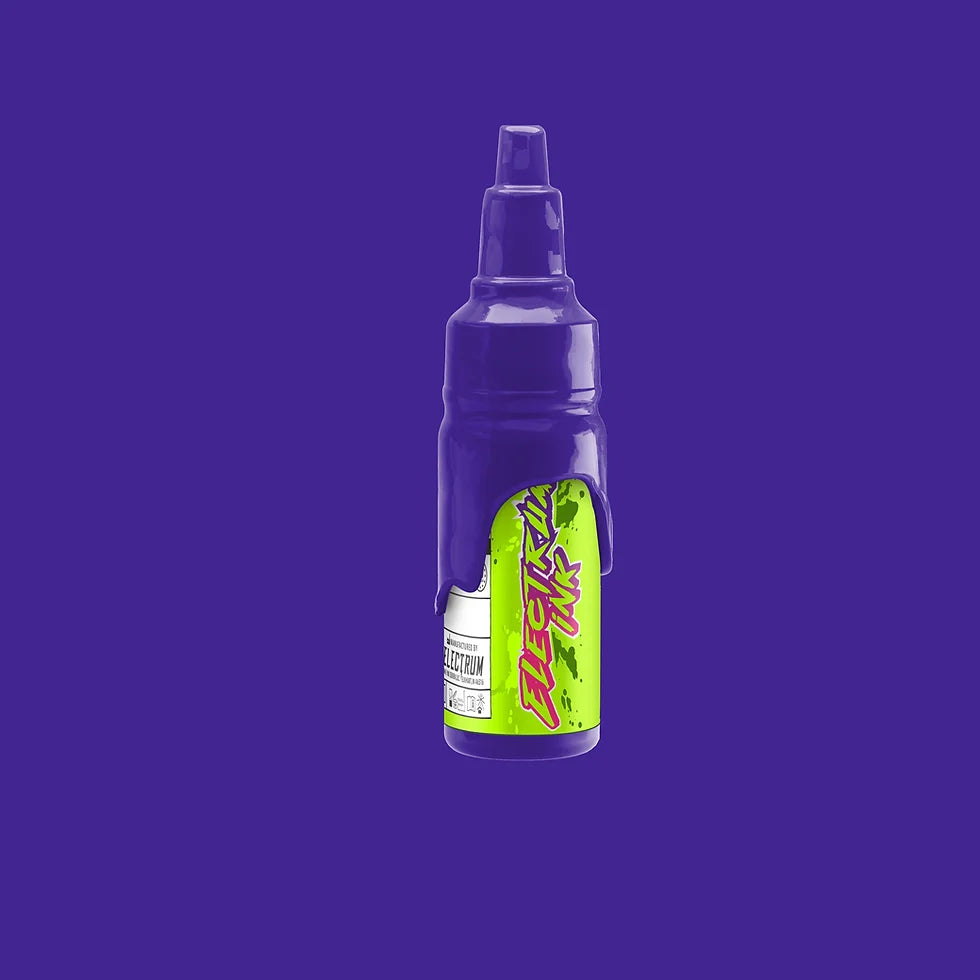 a bottle of Electrum Ink Called: space purple - a bright purple with a blue hue