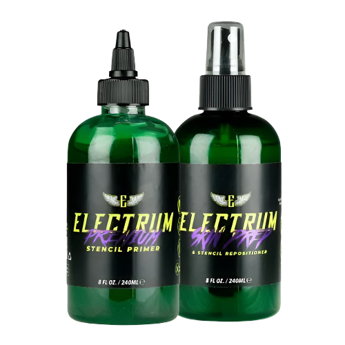 power pack of electrum stencil green gel primer and repositioner skin prep