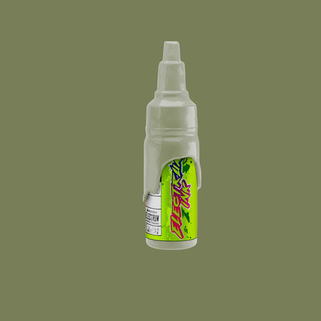 A bottle of Electrum Tattoo Ink in the shade 'ZOMG' from the 8 color Daydream set, displaying a light green color.
