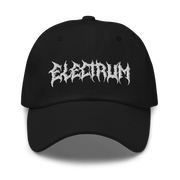 Black cap with 'Electrum' logo in a metal style font