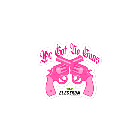 no guns pink stickers