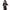 Person wearing a black t-shirt with a graphic design on a white background Badtz-Maru black tee abracassdabra 