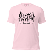 Pink t-shirt with black graphic metal font - electrum tattoo supply