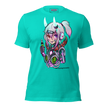 scifi anime design with ink by ivan pelegrin medina on a teal tee
